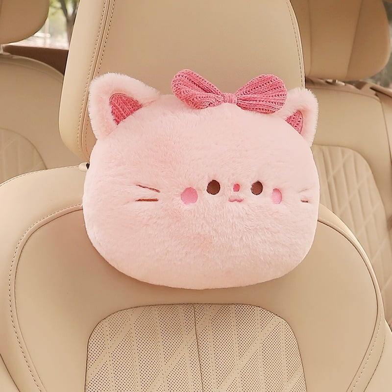 Automobilová vankúš na hlavu a bedrový – cartoon štýl, umelý plyš, PP bavlna výplň, vhodná pre všetky ročné obdobia, kompatibilná s bežnými značkami áut (Značka: Group ch; Materiál: umelý plüss; Výplň: PP bavlna; Štýl: karikatúra; Kompatibilita: bežné auto