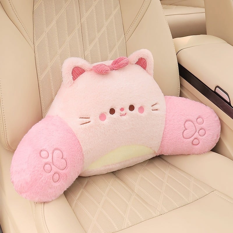 Automobilová vankúš na hlavu a bedrový – cartoon štýl, umelý plyš, PP bavlna výplň, vhodná pre všetky ročné obdobia, kompatibilná s bežnými značkami áut (Značka: Group ch; Materiál: umelý plüss; Výplň: PP bavlna; Štýl: karikatúra; Kompatibilita: bežné auto