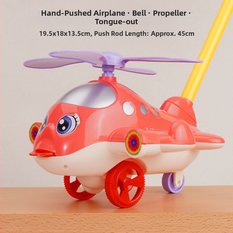 Yangbin Detská chodítko – lietadlo v tvare s hudbou, plastová, pre deti 0–3 rokov