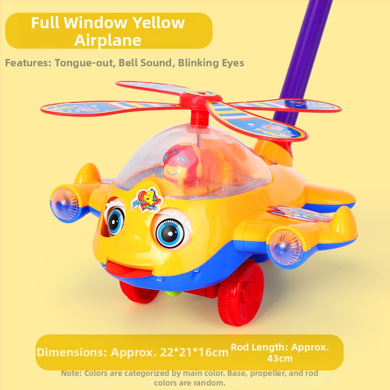 Yangbin Detská chodítko – lietadlo v tvare s hudbou, plastová, pre deti 0–3 rokov