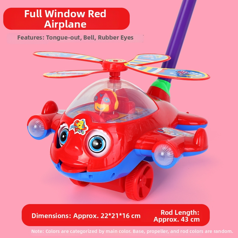 Yangbin Detská chodítko – lietadlo v tvare s hudbou, plastová, pre deti 0–3 rokov