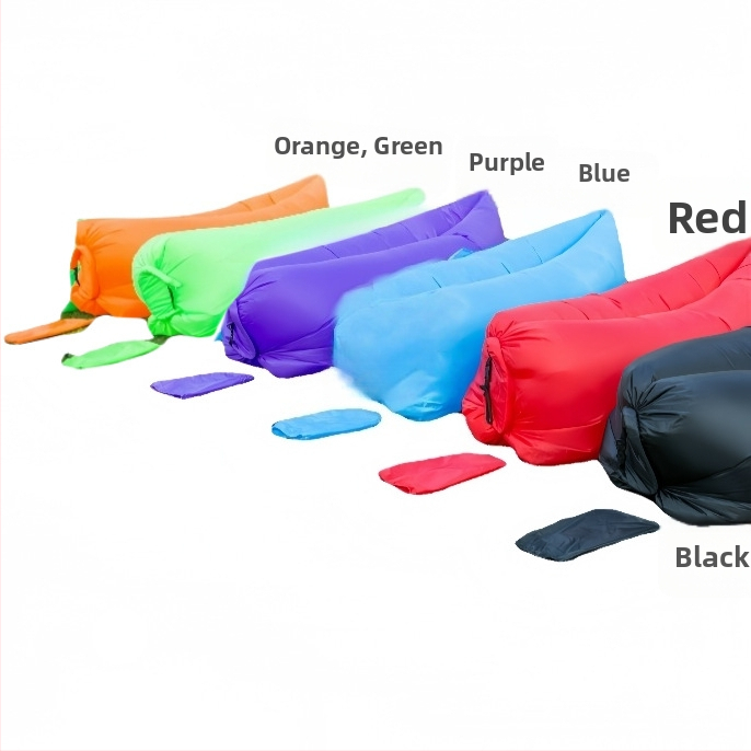 Prenosná nafukovacia pohovka na kempovanie a pláž (polyester; nafúknutie vzduchom; hmotnosť 0.6–1 kg; vhodné pre viaceré osoby)