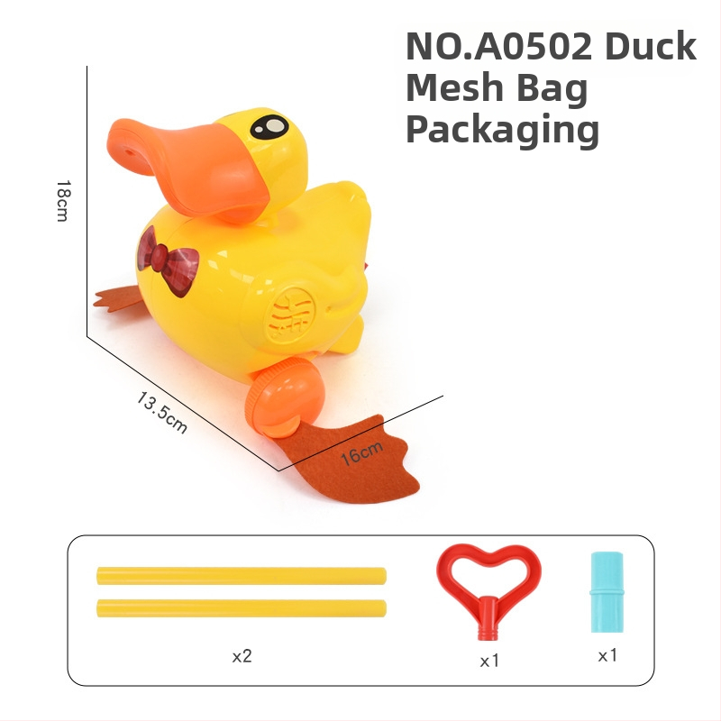 Detská ťahacia hračka s figúrkami zvierat (pterozaur, krab, chrobák, zajačik) — z plastu, s jednou tyčou, hudobný zvonček, hojdať sa a otáčať sa