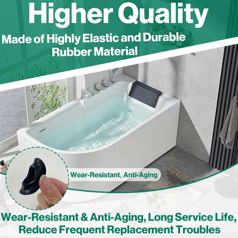 Zátka na vaňu s gumovým tesniacim krúžkom vysokej pružnosti proti únikom — odtok na podlahe, nezávislý typ, obyčajná vaňa