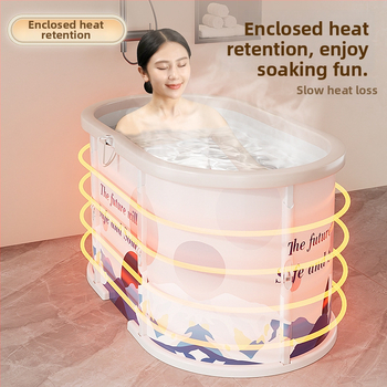 Liba skladacia vaňa pre dospelých z nylonovej tkaniny na kúpanie