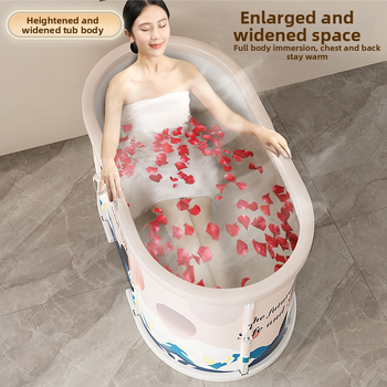 Liba skladacia vaňa pre dospelých z nylonovej tkaniny na kúpanie
