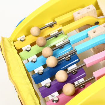 Drevený viacúčelový chodítko s klavírom pre batoľatá – 0–3 rokov, hmotnosť približne 4,2 kg