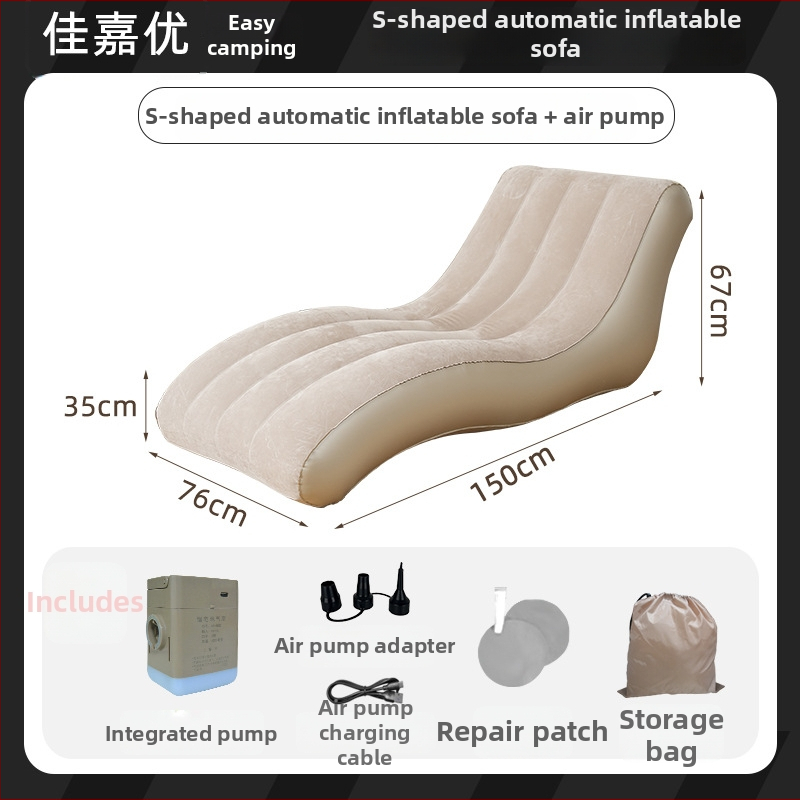 Nafukovacia pohovka s vstavanou automatickou pumpou pre dospelých, model JJY613, ekologické PVC