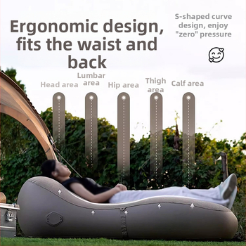 Okadu nafukovacia pohovka na kempovanie – PVC, pre dospelých, hmotnosť 2.4 kg, moderný minimalistický štýl