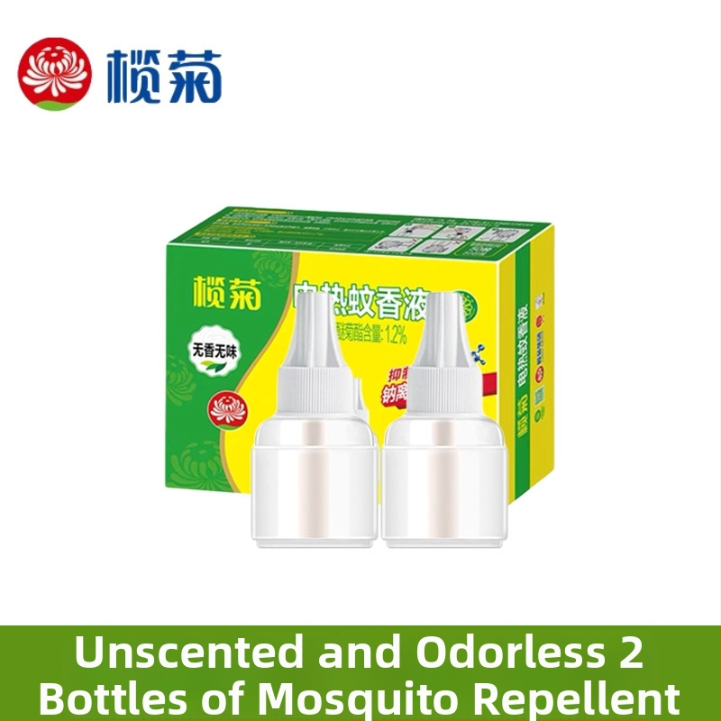 Bez parfumácie tekutý repelent proti komárom pre elektrické zariadenie – Olive Chrysanthemum, balenie 6 fľaštičiek