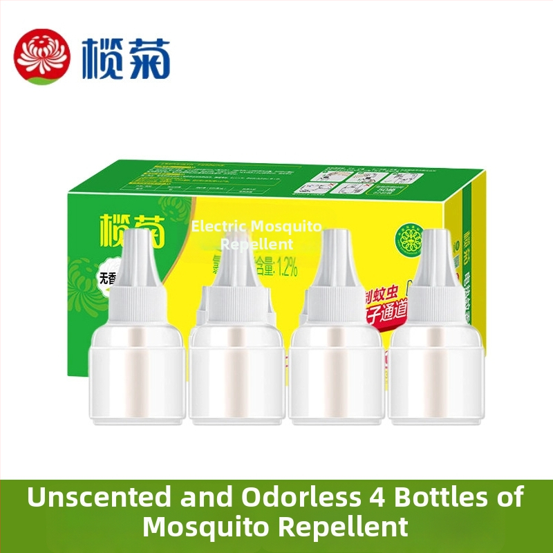 Bez parfumácie tekutý repelent proti komárom pre elektrické zariadenie – Olive Chrysanthemum, balenie 6 fľaštičiek