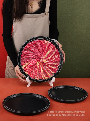 Melamínový tanier na hot pot, kruhový, čínskeho štýlu, proti rozliatiu, vhodný do mikrovlnky