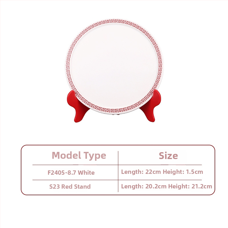 Melamínový tanier na hot pot, kruhový, čínskeho štýlu, proti rozliatiu, vhodný do mikrovlnky