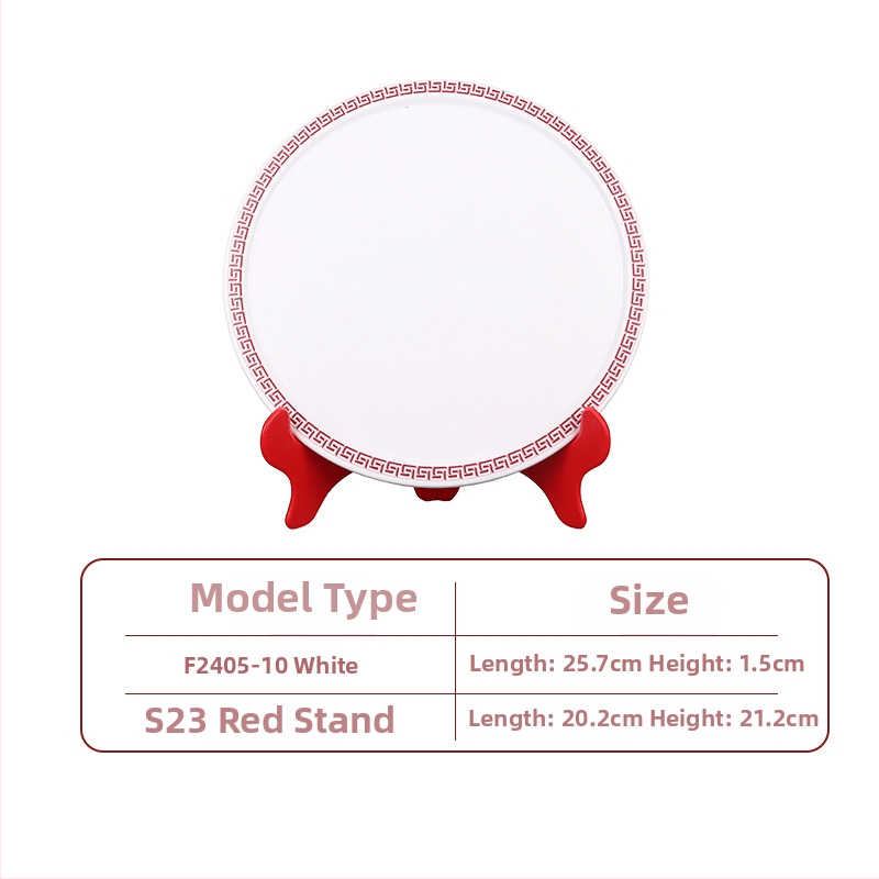 Melamínový tanier na hot pot, kruhový, čínskeho štýlu, proti rozliatiu, vhodný do mikrovlnky