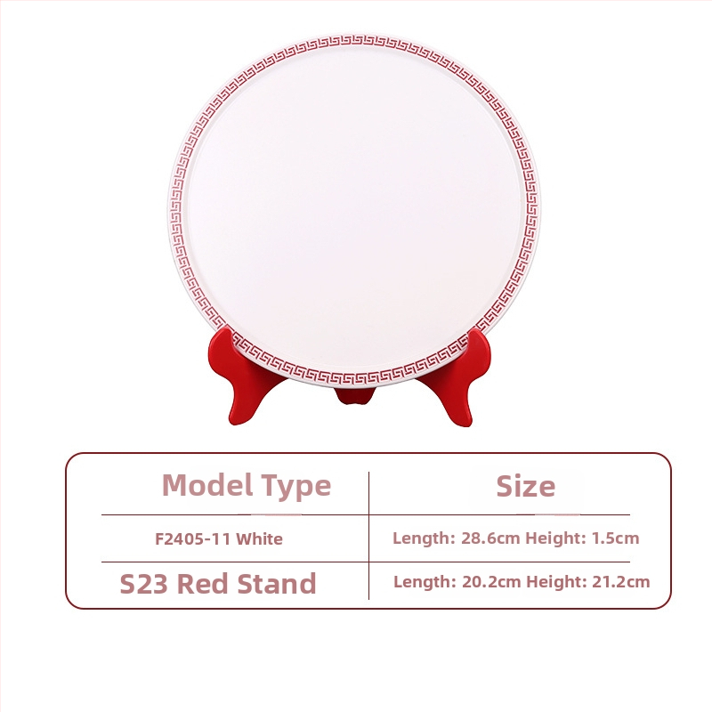 Melamínový tanier na hot pot, kruhový, čínskeho štýlu, proti rozliatiu, vhodný do mikrovlnky