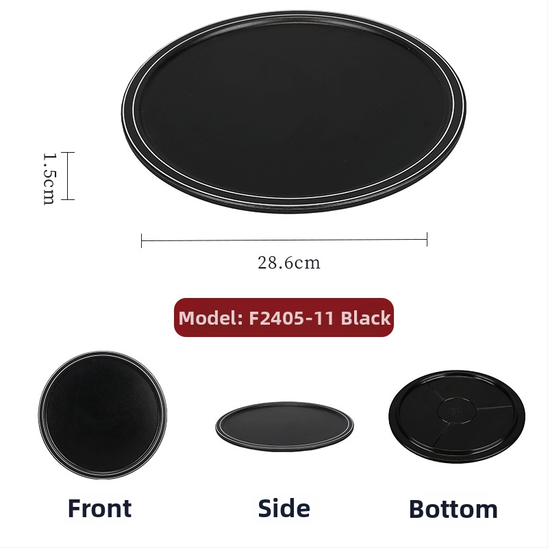 Melamínový tanier na hot pot, kruhový, čínskeho štýlu, proti rozliatiu, vhodný do mikrovlnky