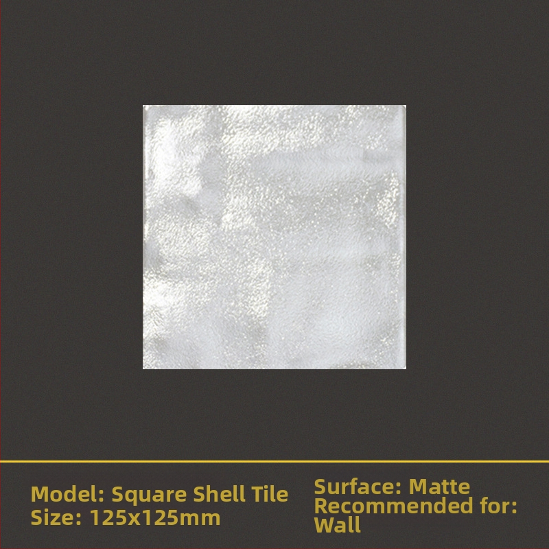 Shell brick mázas falicsempe, matt felület, csúszásmentes, fürdőszoba és konyha számára, egyszínű mintázat