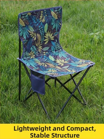 Vonkajšia prenosná skladacia stolička, kovová konštrukcia, prispôsobiteľná