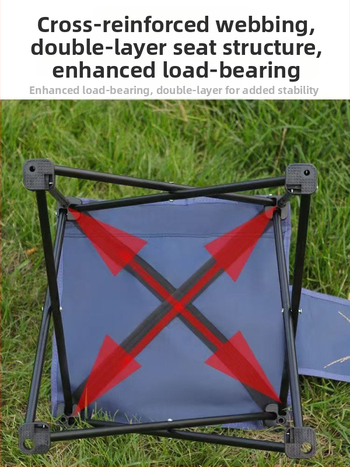 Vonkajšia prenosná skladacia stolička, kovová konštrukcia, prispôsobiteľná