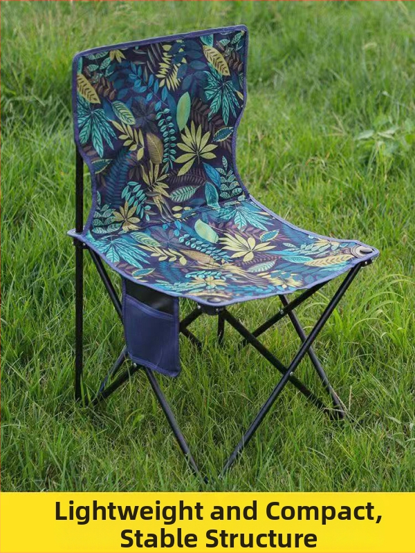 Āra pārnēsājams saliekamais krēsls ar metāla rāmi, pielāgojams