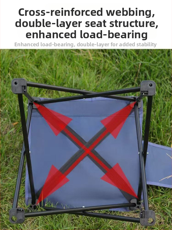 Āra pārnēsājams saliekamais krēsls ar metāla rāmi, pielāgojams