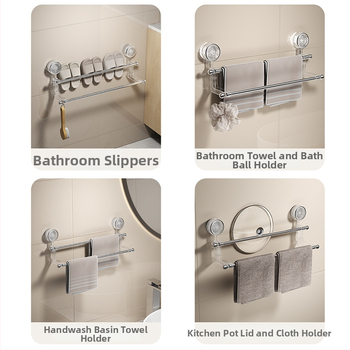 Stenový držiak na uteráky s vákuovým uchytením • Materiál: plast • Značka: Yimeijia • Balenie: 30 ks • Prispôsobenie: Áno