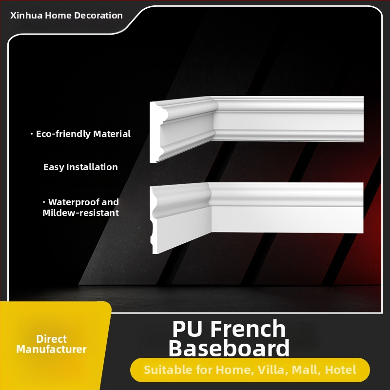 PU dekoratīvā josla sienai TV fona nodrošināšanai, plakš stilam, zīmols Xinhuangjia, model Cits