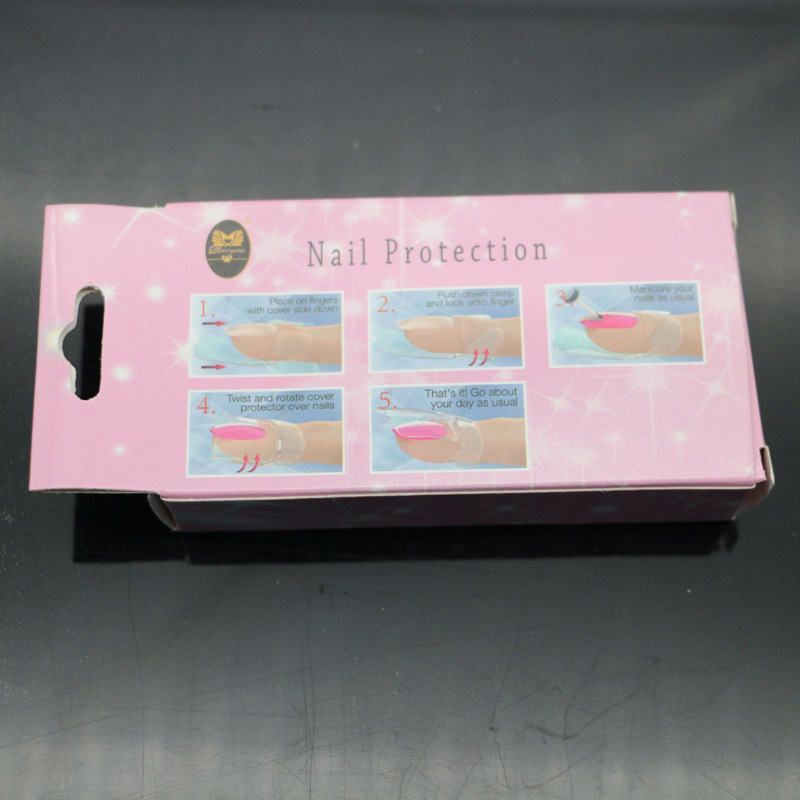 Queen Fingers OEM sada ochranného krytu na manikúru a nálepiek na nechty, protiškrabací kryt, 10 ks v balení, 30 g netto