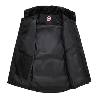 Pánska bezruková páperová bunda s kapucňou, stojací golier, zips, výplň 80-110