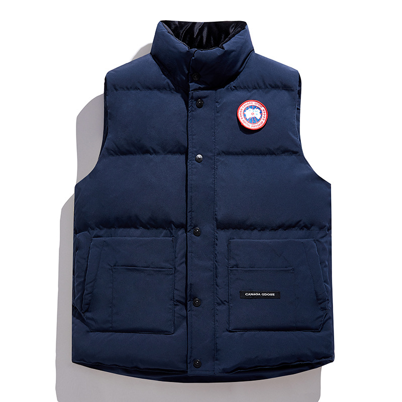 Pánska bezruková páperová bunda s kapucňou, stojací golier, zips, výplň 80-110