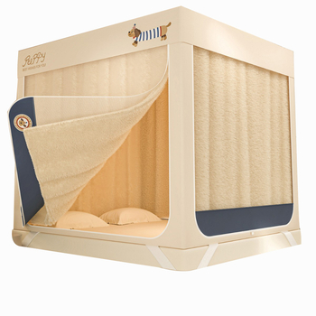 Voodil moskitovõrk kolme uksega, tõmblukuga ruutvõrk, polüesterkangas, värvitud süsinikterasest raam