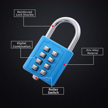 Master zinková zliatinová keypad zámka – mechanická, model Keypad Lock; hrúbka západky 3 mm; rozstup západiek 30 mm; vhodné pre rodinu