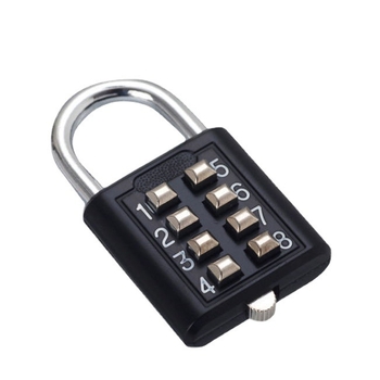 Master zinková zliatinová keypad zámka – mechanická, model Keypad Lock; hrúbka západky 3 mm; rozstup západiek 30 mm; vhodné pre rodinu