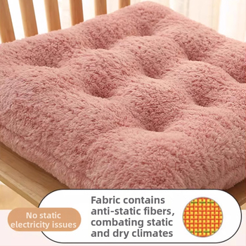 Feiyi plyšová vankúš na stoličku – hrubý teplý sedák na jedálenské a kancelárske stoličky – výplň PP bavlna, moderný minimalistický štýl