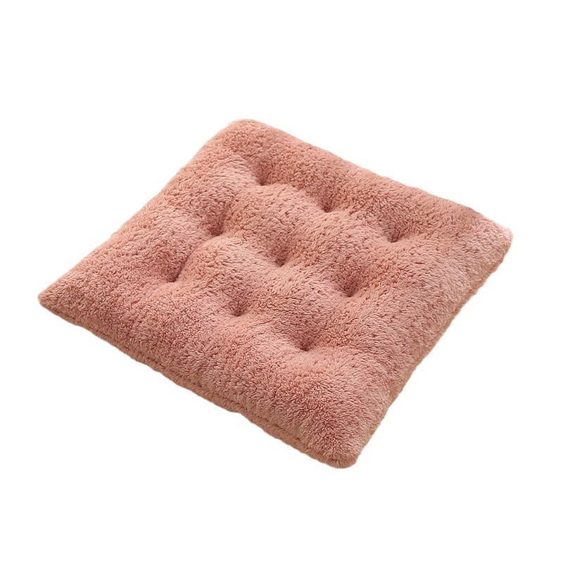 Feiyi plyšová vankúš na stoličku – hrubý teplý sedák na jedálenské a kancelárske stoličky – výplň PP bavlna, moderný minimalistický štýl