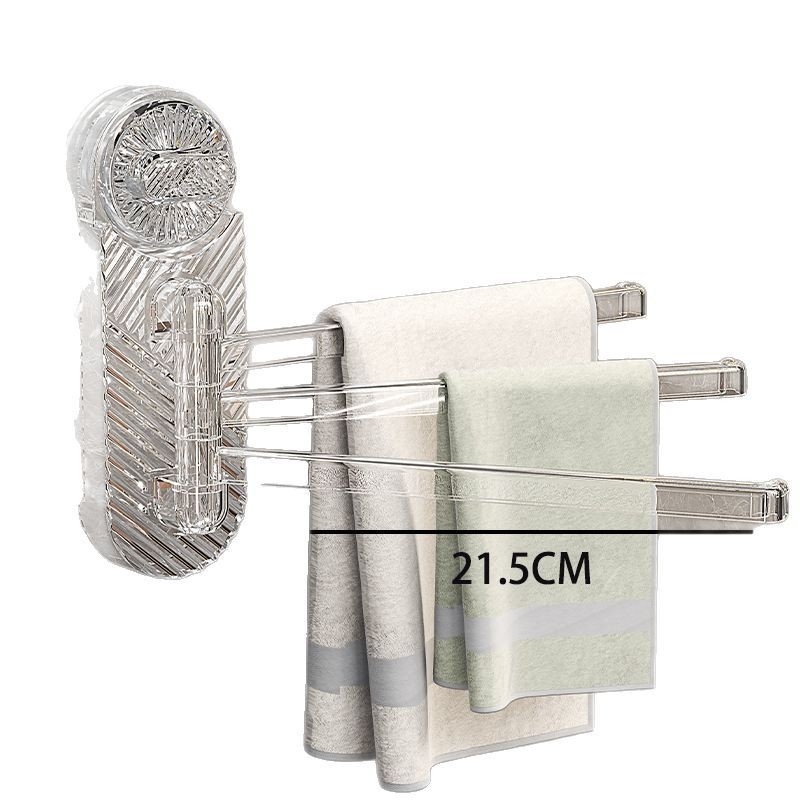 Plastový otočný držiak na uteráky so sacím systémom, na stenu, s viacerými tyčami