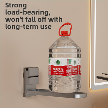 Sklopný vešiak na uteráky so sacími pohármi, nástenný bez vŕtania, kovový