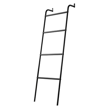 Železný stenový vešiak na uteráky a oblečenie, v tvare rebríka, 4 úrovne, úsporné riešenie priestoru, nosnosť 10 kg