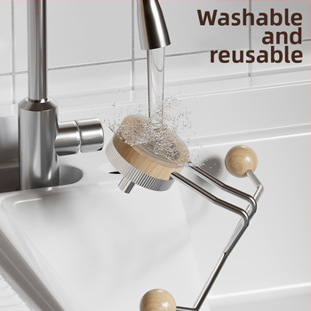 Držiak na uteráky s vákuovým uchytením, bez vŕtania, nerezová oceľ, drevený vzhľad, kúpeľňa a kuchyňa – Shell Stone