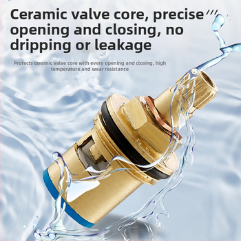 Meďový jadrový ventil pre kuchynský kohútik – univerzálne horúce/studené, rýchle otvorenie, trojuholníkový ventil, keramické vnútorné jadro