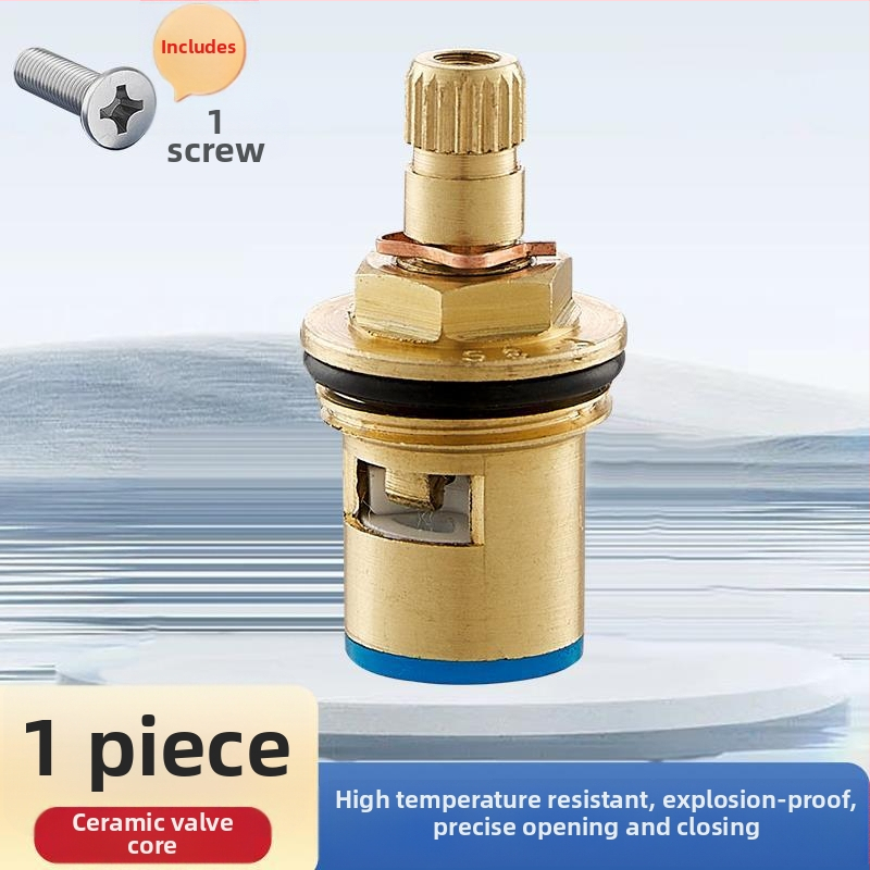 Meďový jadrový ventil pre kuchynský kohútik – univerzálne horúce/studené, rýchle otvorenie, trojuholníkový ventil, keramické vnútorné jadro