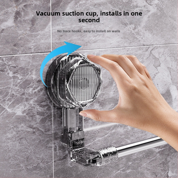 Držiak uterákov do kúpeľne s podtlakovým uchytením, z nehrdzavejúcej ocele, bez vŕtania, rozšíriteľný