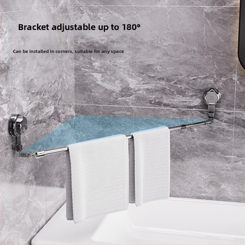 Držiak uterákov do kúpeľne s podtlakovým uchytením, z nehrdzavejúcej ocele, bez vŕtania, rozšíriteľný