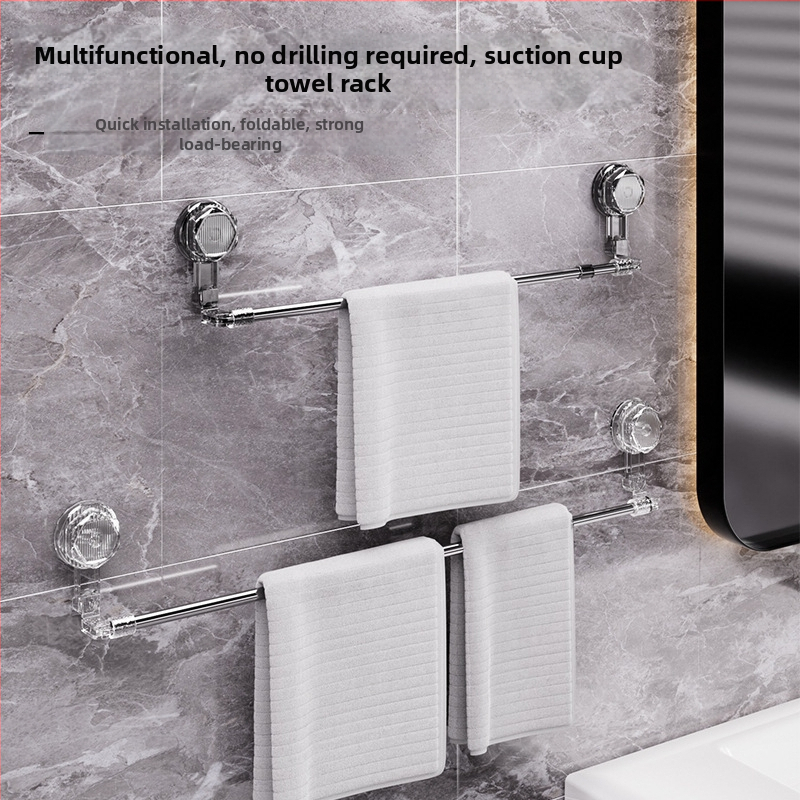 Roostevabast terasest vannitoa rätikute hoidik kleepuvaga, ilma puurimiseta, pikendatav