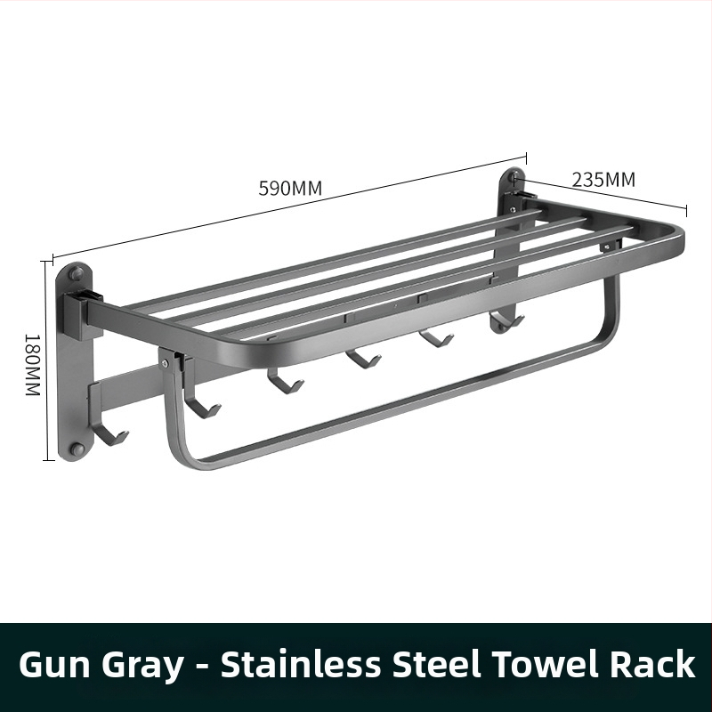 Držiak na uteráky z nerezovej ocele, nástenný, jednovrstvový, na uloženie, nosnosť 20 kg