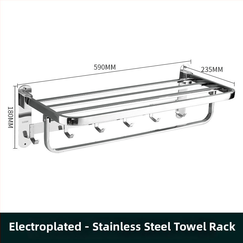 Držiak na uteráky z nerezovej ocele, nástenný, jednovrstvový, na uloženie, nosnosť 20 kg