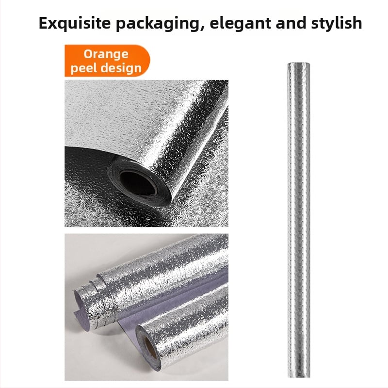 Stena sticker kuchyne – samolepiaci, vodeodolný, vlhkosť-odolný, olejodolný, odolný voči špine; geometrický štvorcový vzor; materiál PET/aluminová fólia/PVC; jedna doska.