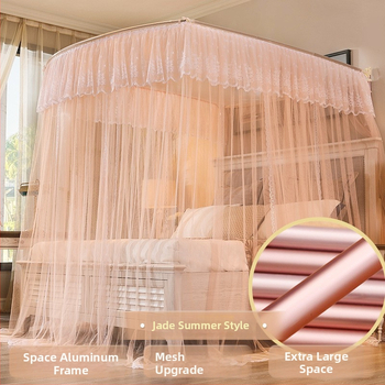 U‑tvarovaná teleskopická sieť proti komárom s hliníkovým rámom, palácový štýl, tri dvere, montáž vyžaduje