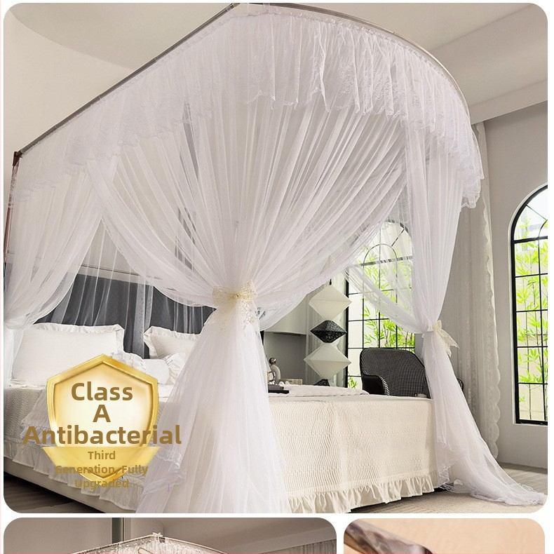 U‑tvarovaná teleskopická sieť proti komárom s hliníkovým rámom, palácový štýl, tri dvere, montáž vyžaduje