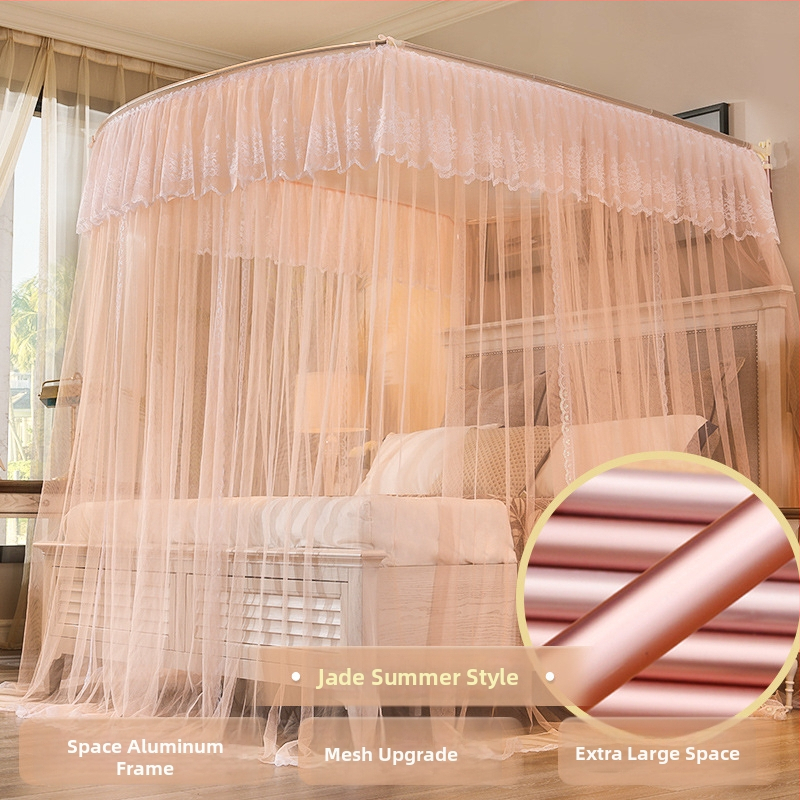 U‑tvarovaná teleskopická sieť proti komárom s hliníkovým rámom, palácový štýl, tri dvere, montáž vyžaduje